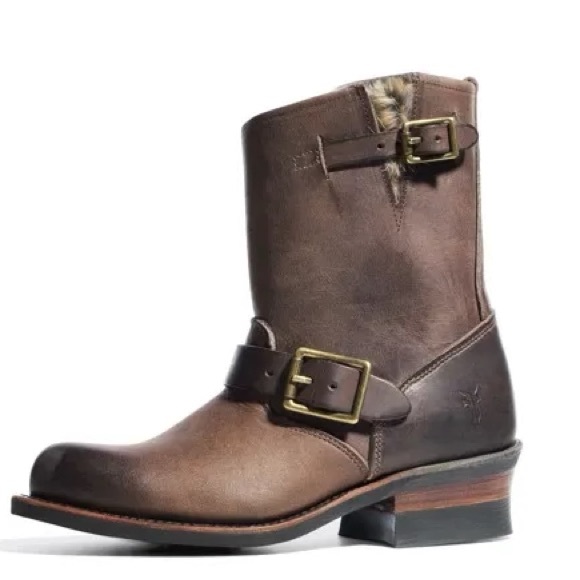Frye Shoes - Frye For Coach Fur Lined Engineer Boot, rare find!!